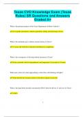 Texas CVO Knowledge Exam &lpar;Texas Rules&rpar; SR Questions and Answers  Graded A&plus;