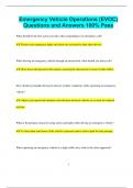 Emergency Vehicle Operations &lpar;EVOC&rpar; Questions and Answers 100&percnt; Pass