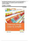 Test Bank for Pharmacology Clear and Simple&period; A Guide to Drug Classifications and Dosage Calculations&period; 4th Edition&period; Instant Download&period; All chapters included&period;