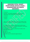 AWHONN FETAL HEART MONITORING BASICS EXAM &vert;GUARANTEED ACCURATE ANSWERS