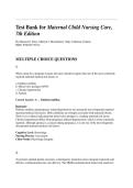TEST BANK Maternal-Child Nursing Care&comma; 7th Edition by Shannon E&period; Perry&comma; Marilyn J&period; Hockenberry & Mary Catherine Cashion ISBN&colon; 9780323776714