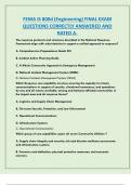 FEMA IS 800d &lpar;Engineering&rpar; FINAL EXAM  QUESTIONS CORRECTLY ANSWERED AND  RATED A&period;
