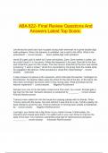 ABA 622 Bundled exam 2025&period;