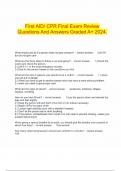   First AID&sol; CPR Final Exam Review Questions And Answers Graded A&plus; 2024&period;