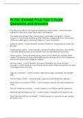 PLTW Biomed Final Year 1 Exam Questions and Answers