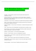 PLTW Biomedical Science - Unit 2&period;1 Exam Questions and Answers