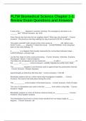 PLTW Biomedical Science Chapter 1-1 Review Exam Questions and Answers