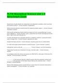 PLTW Biomedical Science Unit 1-3 Benchmark Exam Questions with correct Answers