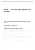 ASWB LCSW Exam Prep Questions and Answers