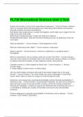PLTW Biomedical Science Unit 3 Test-solved