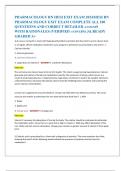 PHARMACOLOGY RN HESI EXIT EXAM 2024&sol;HESI RN  PHARMACOLOGY EXIT EXAM COMPLETE ALL 100  QUESTIONS AND CORRECT DETAILED ANSWERS  WITH RATIONALES &lpar;VERIFIED ANSWERS&rpar; &vert;ALREADY GRADED A&plus;  