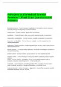 Principles of Biomedical Science Semester 1 Final Exam Questions and Answers