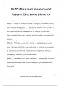 CCAPp Ethics Exam Questions and Answers 100&percnt; Solved &vert; Rated A&plus;