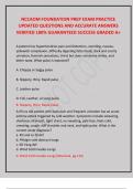 NCCAOM FOUNDATION PREP EXAM PRACTICE UPDATED QUESTIONS AND ACCURATE ANSWERS VERIFIED 100&percnt; GUARANTEED SUCCESS GRADED A&plus;