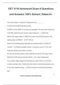 CET 3116 Homework Exam 9 Questions and Answers 100&percnt; Solved &vert; Rated A&plus;