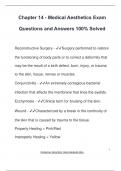 Chapter 14 - Medical Aesthetics Exam Questions and Answers 100&percnt; Solved