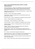 WGU C720 OPERATIONS AND SUPPLY CHAIN MANAGEMENT