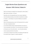 Cogito Review Exam Questions and Answers 100&percnt; Solved &vert; Rated A&plus;
