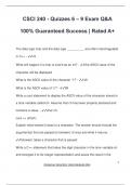 CSCI 240 - Quizzes 6 &ndash; 9 Exam Q&A 100&percnt; Guaranteed Success &vert; Rated A&plus;