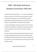 CSEP - CEP Study Guide Exam Questions and Answers 100&percnt; Pass