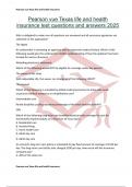 Pearson vue Texas life and health insurance test questions and answers 2025