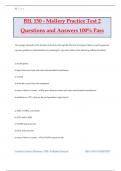 BIL 150 - Mallery Practice Test 2 Questions and Answers 100&percnt; Pass