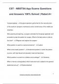 CST - NBSTSA App Exams Questions and Answers 100&percnt; Solved &vert; Rated A&plus;