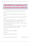 MSIS 3223 Exam 1 &lpar;Appendix A1&comma; Ch&period; 1-4&rpar; Questions and Answers 100&percnt; Pass