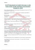 CCHP Standards for Health Services in Jails Exam Study Guide Questions and Answers Graded A&plus; 2025