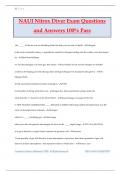 NAUI Nitrox Diver Exam Questions and Answers 100&percnt; Pass