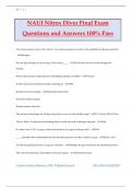 NAUI Nitrox Diver Final Exam Questions and Answers 100&percnt; Pass