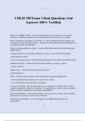 CHLH 330 Exam 2 final Questions And Answers 100&percnt; Verified&period;