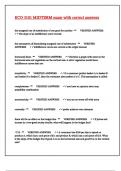 ECO 3101 MIDTERM exam with correct answers