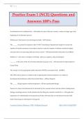 Practice Exam 1 &lpar;NCE&rpar; Questions and Answers 100&percnt; Pass