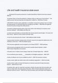 Life and health insurance state exam
