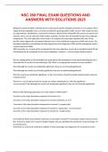 NSC 260 FINAL EXAM QUESTIONS AND ANSWERS WITH SOLUTIONS 2025