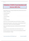 Obstetrics&colon; COdiNG Exam Questions and Answers 100&percnt; Pass