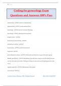 Coding for gynecology Exam Questions and Answers 100&percnt; Pass