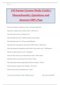 Oil burner License Study Guide &lpar; Massachusetts &rpar; Questions and Answers 100&percnt; Pass