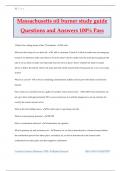 Massachusetts oil burner study guide Questions and Answers 100&percnt; Pass
