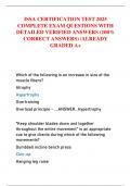 ISSA CERTIFICATION TEST 2025 COMPLETE EXAM QUESTIONS WITH DETAILED VERIFIED ANSWERS &lpar;100&percnt; CORRECT ANSWERS&rpar; &sol;ALREADY GRADED A&plus;
