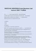 ERTH 101 MIDTERM Exam Questions And Answers 100&percnt; Verified&period;