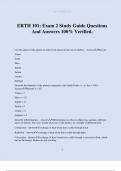 ERTH 101&colon; Exam 2 Study Guide Questions And Answers 100&percnt; Verified