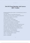 Erth 101 Exam Questions And Answers 100&percnt; Verified&period;
