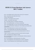 ERTH 111 Exam Questions And Answers 100&percnt; Verified&period;