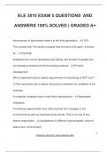 ELE 3010 EXAM 5 QUESTIONS AND ANSWERS 100&percnt; SOLVED &vert; GRADED A&plus;