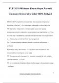 ELE 3010 Midterm Exam Hope Parnell Clemson University Q&A 100&percnt; Solved