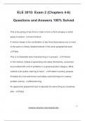 ELE 3010&colon; Exam 2 &lpar;Chapters 4-6&rpar; Questions and Answers 100&percnt; Solved