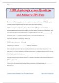 URR physiologic exams Questions and Answers 100&percnt; Pass