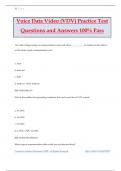 Voice Data Video (VDV) Practice Test Questions and Answers 100% Pass